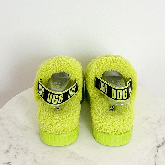 NEW UGG Oh Fluffita Key Lime Slingback Sandals Women’s Size 9 - Picture 7 of 9
